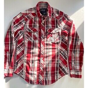 Chalc mens western inspired button down long sleeve sz S